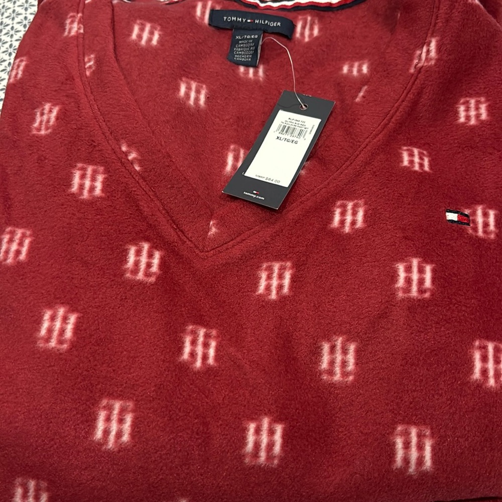 Tommy Hilfiger Rare cozy pajama fleece set new with tag size XL